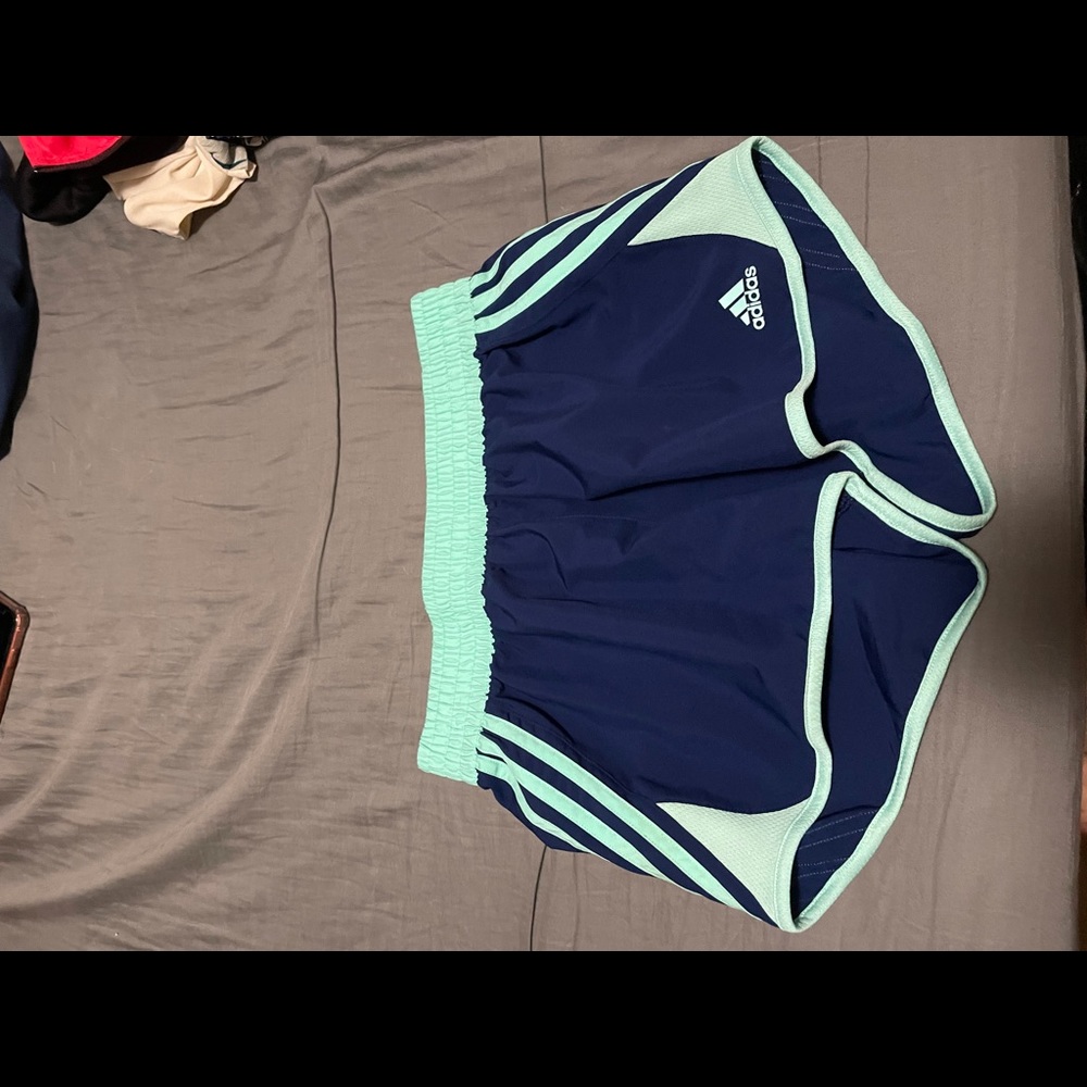 Blue and mint green shorts